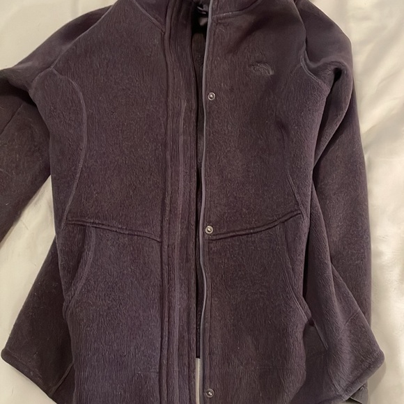 THE NORTH FACE WOMEN’S SWEATER FLEECE HOODED ZIP-UP JACKET SIZE MEDIUM PURPLE - Picture 13 of 16
